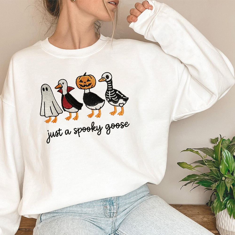Spooky Goose Sweatshirt — Seasonal Halloween Hoody Gift