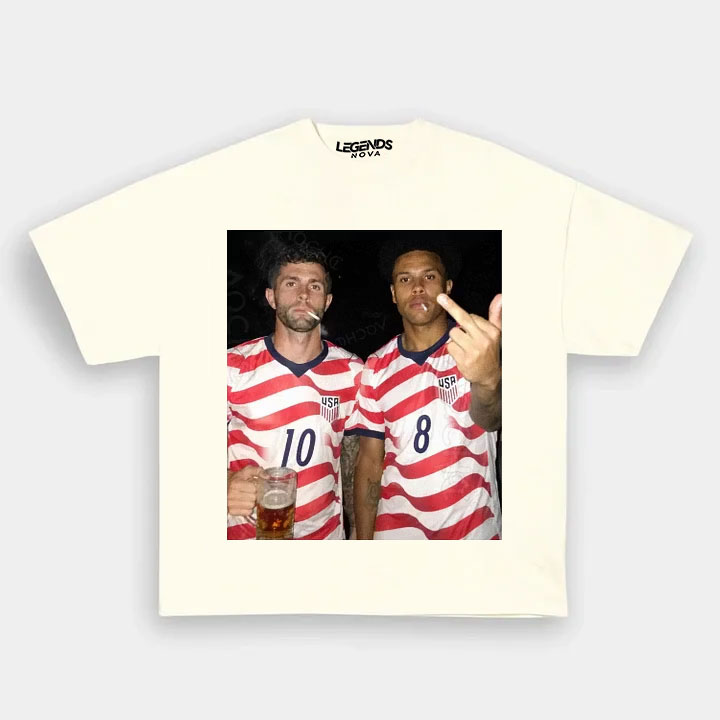 Christian Pulisic & Weston McKennie USA Soccer Style Tee 7
