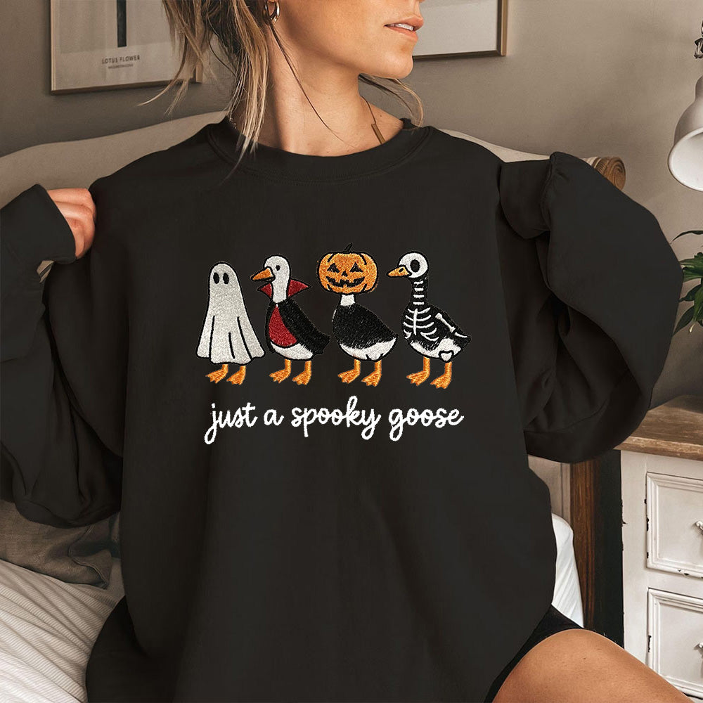 Spooky Goose Sweatshirt — Seasonal Halloween Hoody Gift