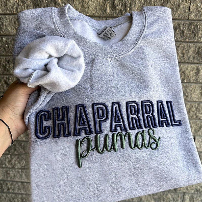 Custom 3D PUFF Embroidery College Team Sweatshirt