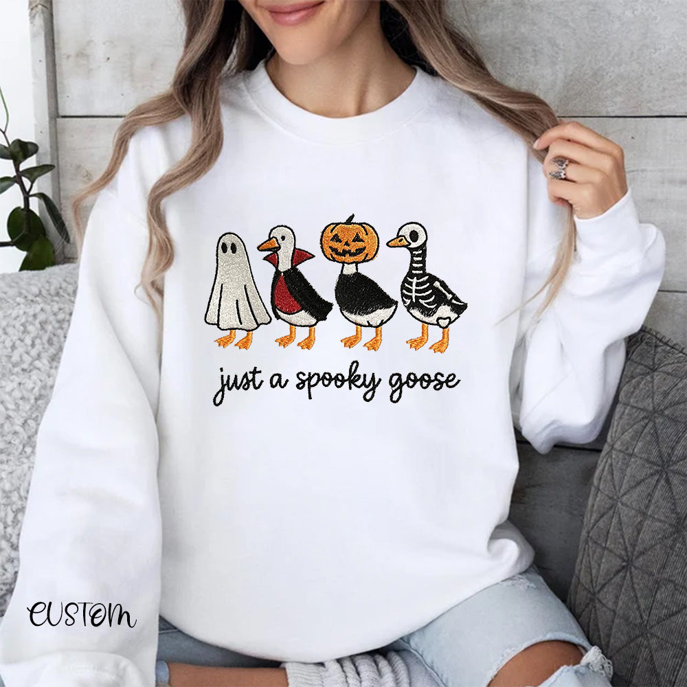 Spooky Goose Sweatshirt — Seasonal Halloween Hoody Gift