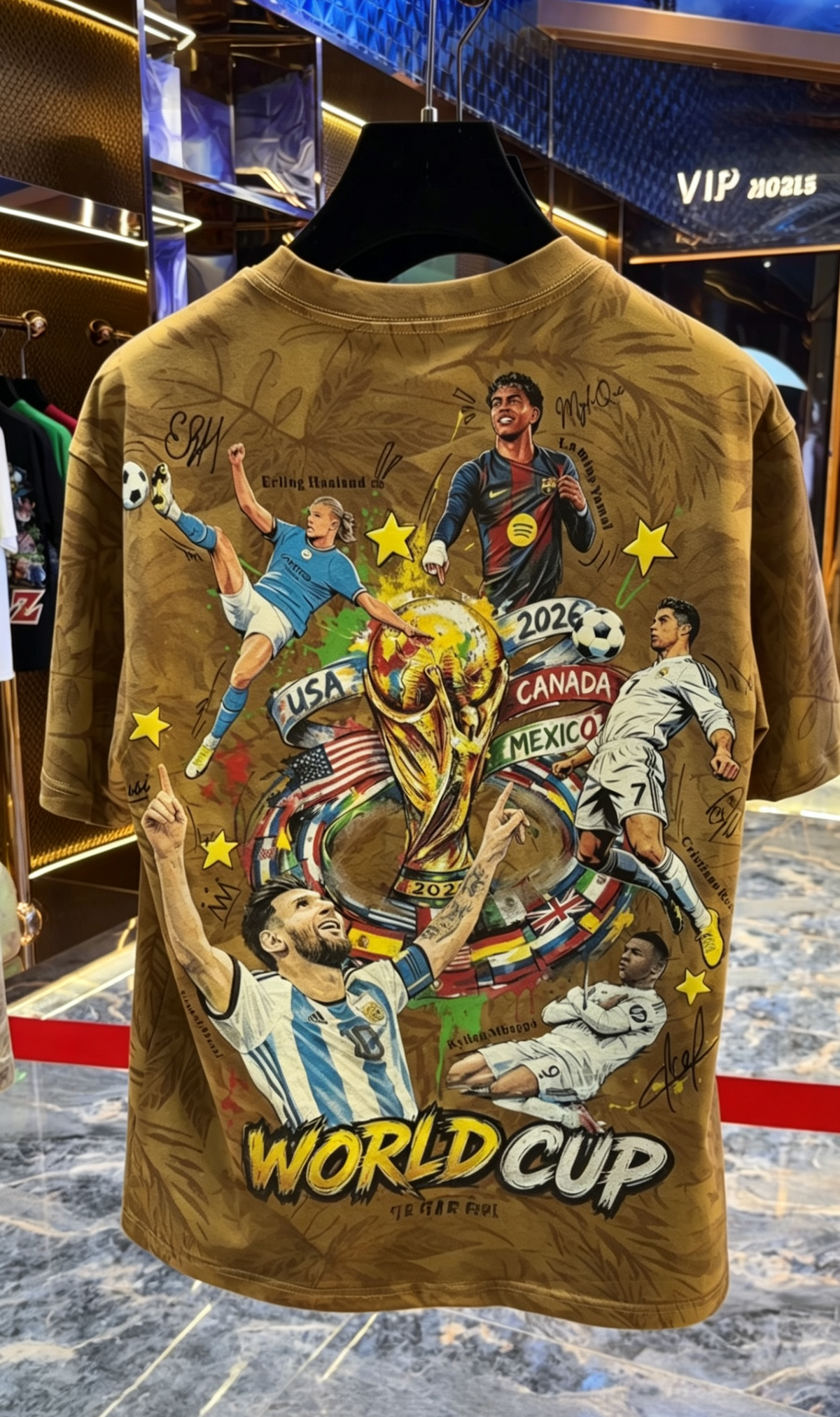 2026 World Cup Men's and Women's Commemorative 100% Cotton 3D T-Shirts