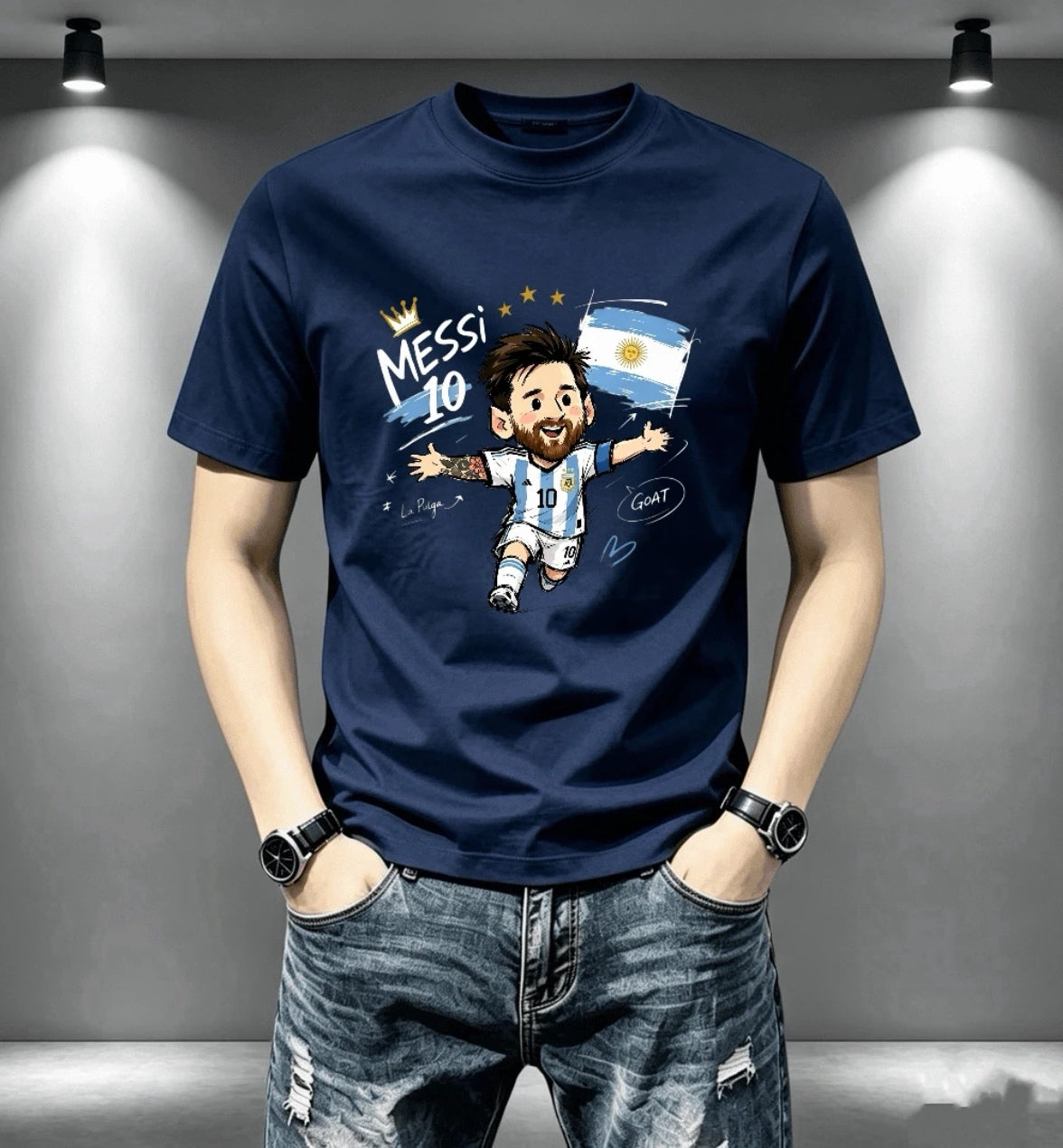 2026 New Arrival: 100% Cotton Unisex Messi Commemorative Edition T-Shirt