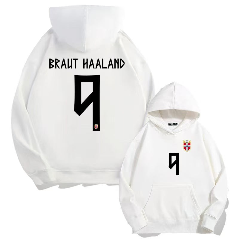 Norway Haaland No. 9 Soccer Hoodie