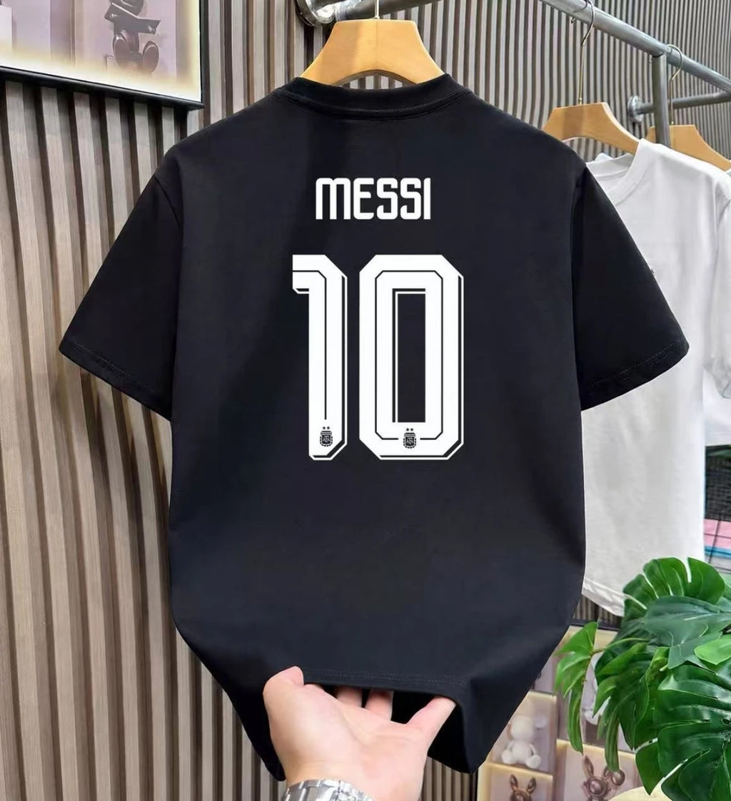 Messi No. 10 Print Simple Cotton T-Shirt