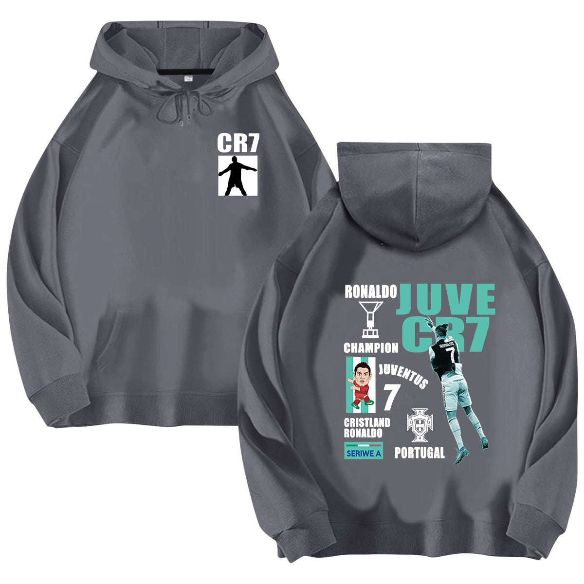 Cristiano Ronaldo No. 7 Fall/Winter Oversized Hoodie