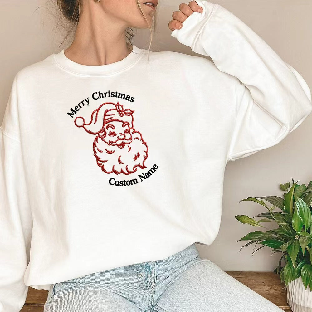 Christmas themed shirt,Christmas Embroidered Shirt,Christmas blessing shirts with customizable names.