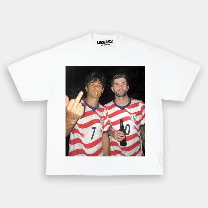 Giovanni Reyna & Christian Pulisic USA Soccer Style Tee 6
