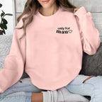 Embroidered "only for mau♡" Sweatshirt ,Custom your  gf's name shirt
