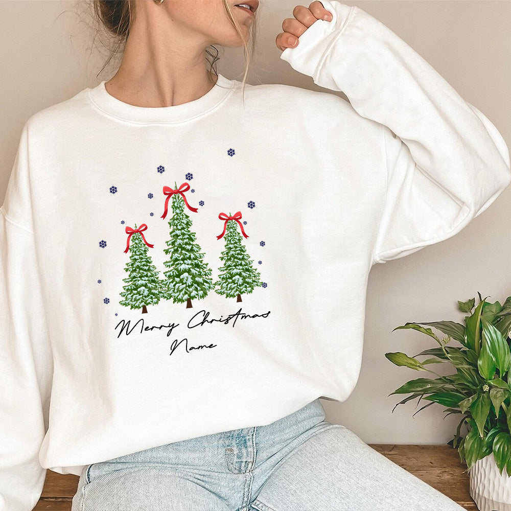 Christmas themed shirt,Christmas printed shirt,Beautiful Christmas Tree Exquisite Embroidered Gift.