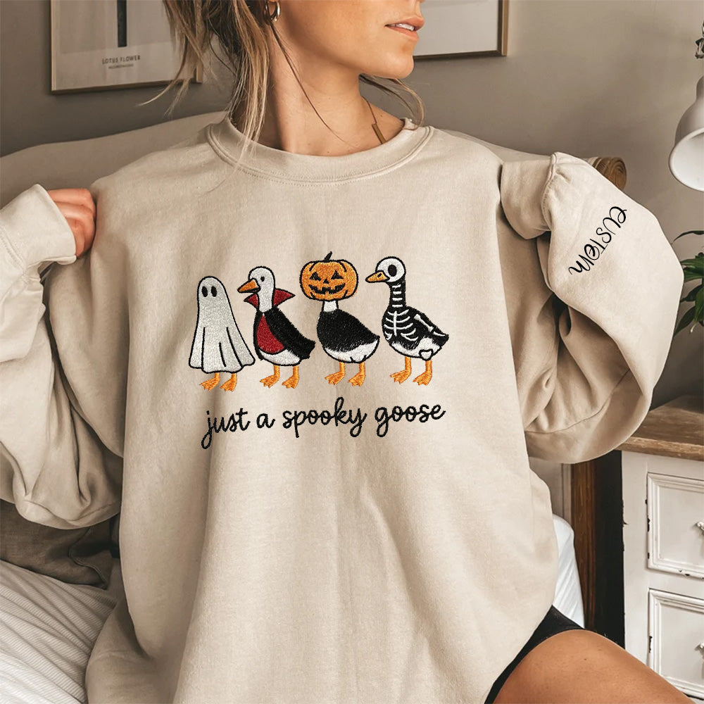 Spooky Goose Sweatshirt — Seasonal Halloween Hoody Gift