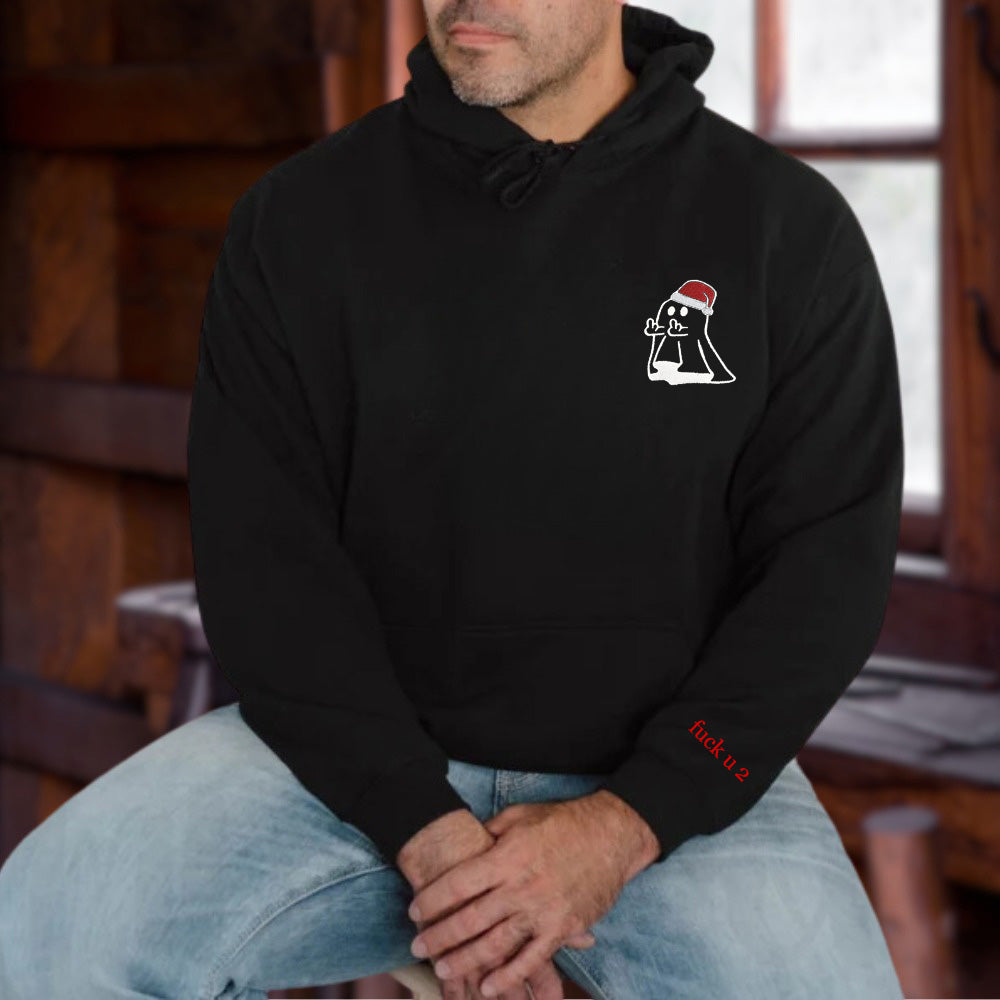Ghost Middle Finger Christmas Hoodies