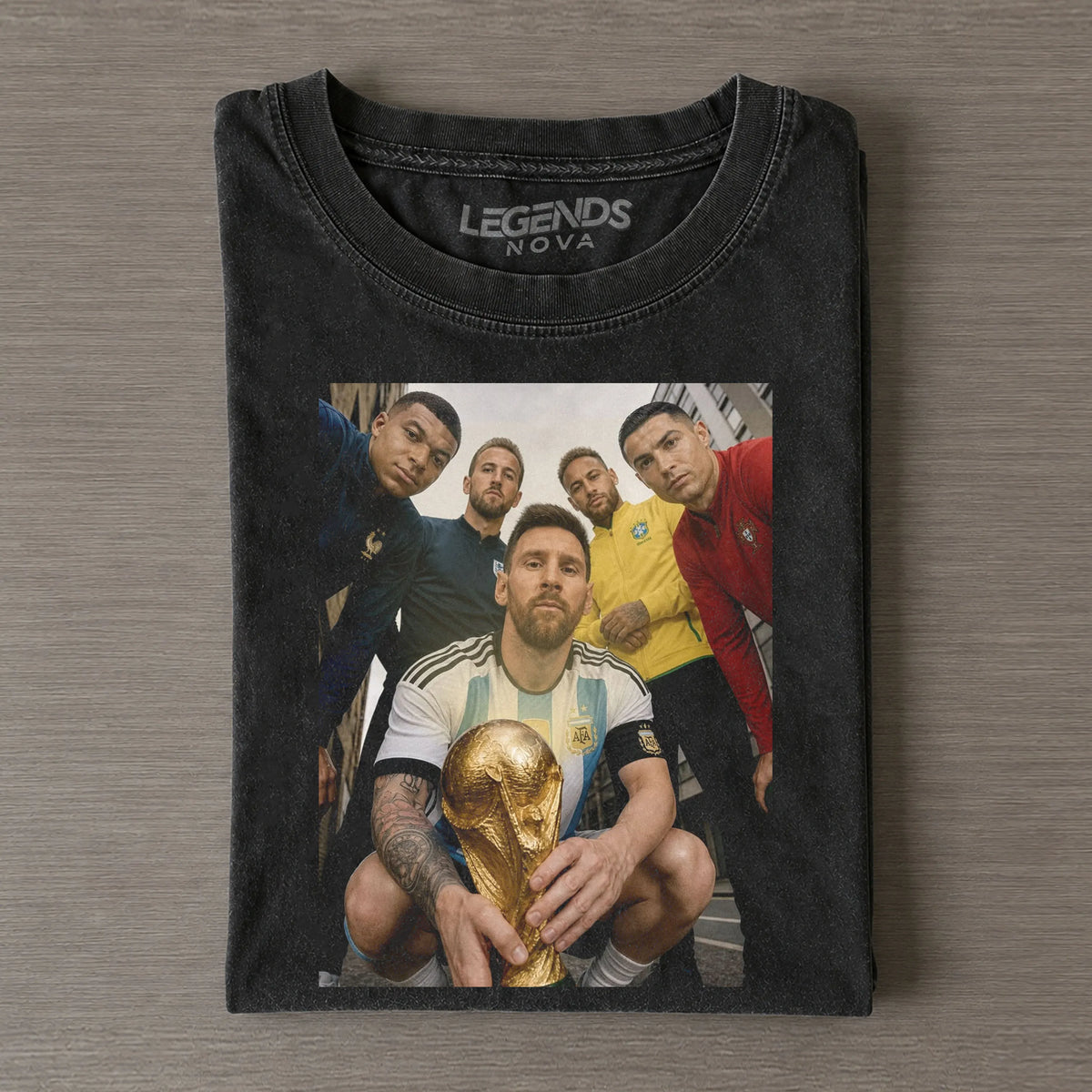World Cup Legends Together 2026 : Mbappé & Kane & Messi & Neymar & Ronaldo T-shirt
