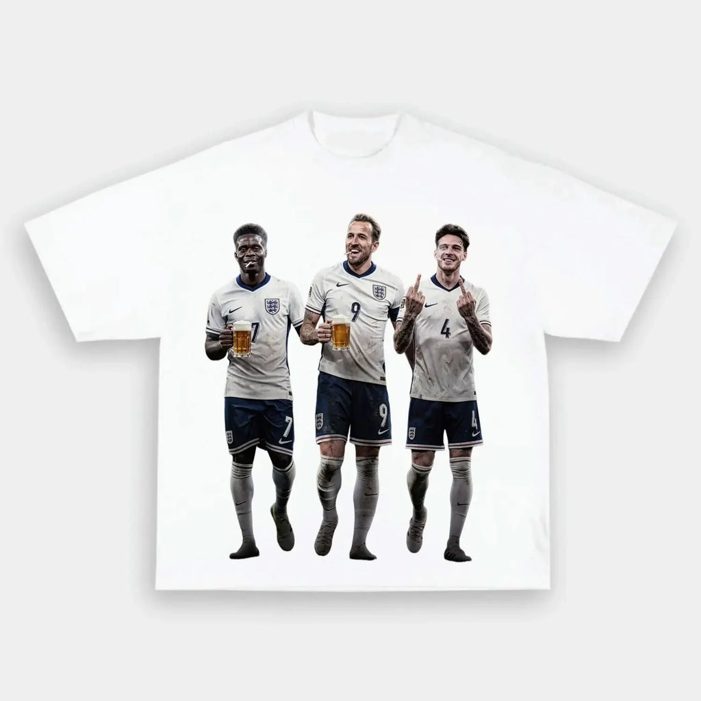 Bukayo Saka & Harry Kane & Declan Rice England Football Tee