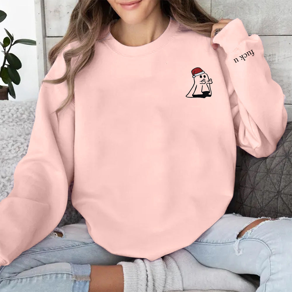 Ghost Middle Finger Christmas Hoodies
