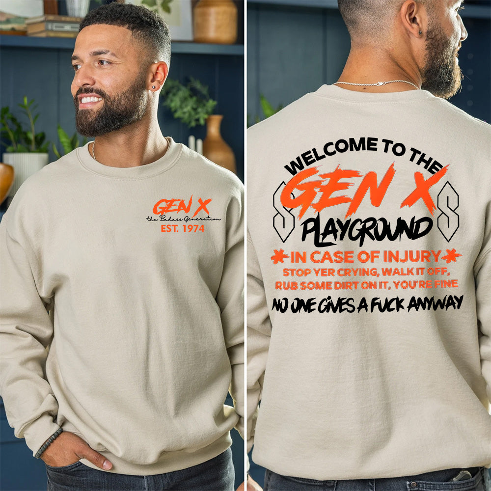 Custom Year Badass Gen X Playground T-shirt/Sweatshirt