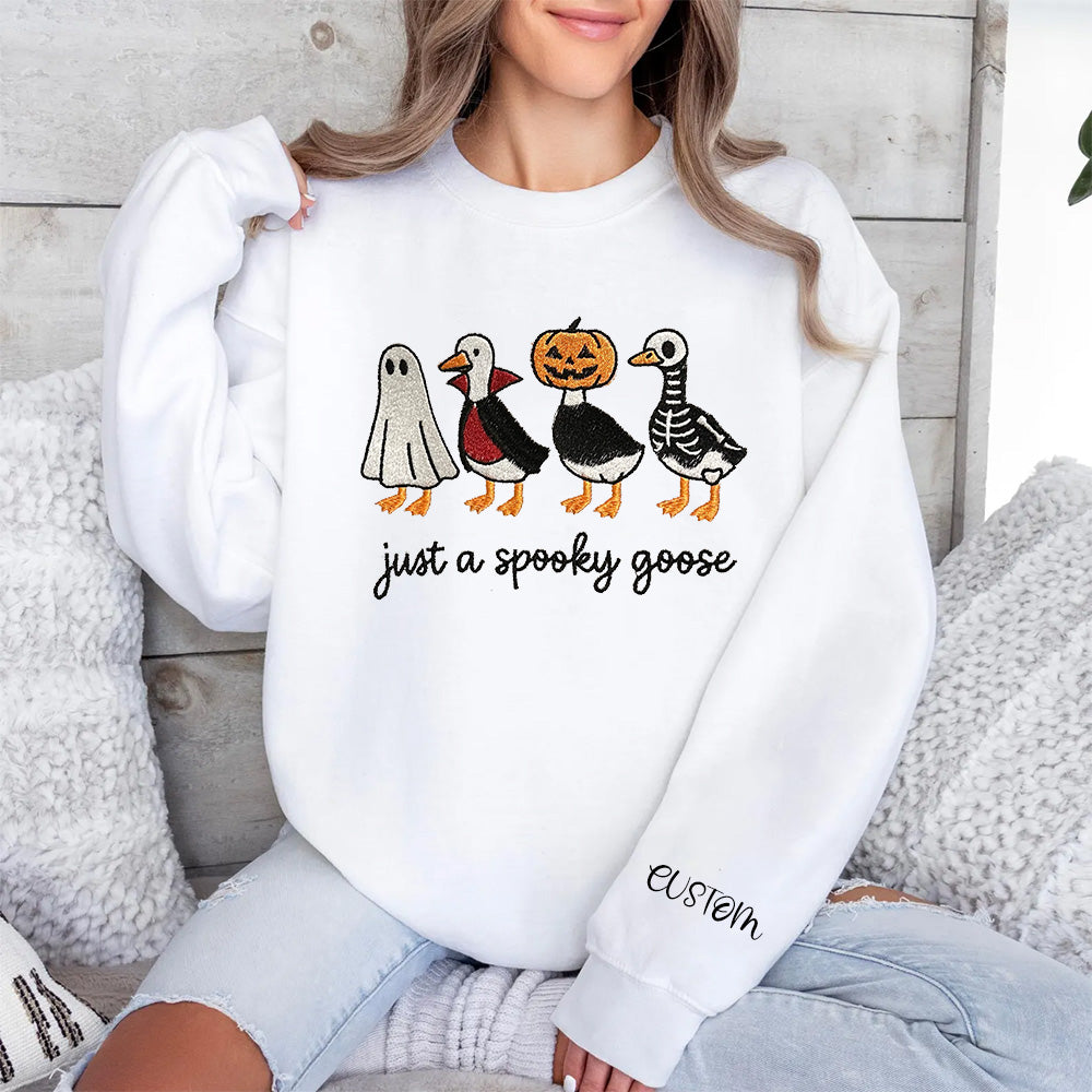 Spooky Goose Sweatshirt — Seasonal Halloween Hoody Gift