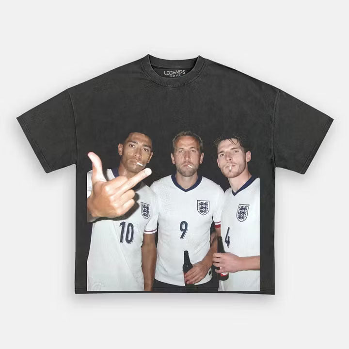 Harry Kane & Jude Bellingham & Declan Rice England Football Style Tee
