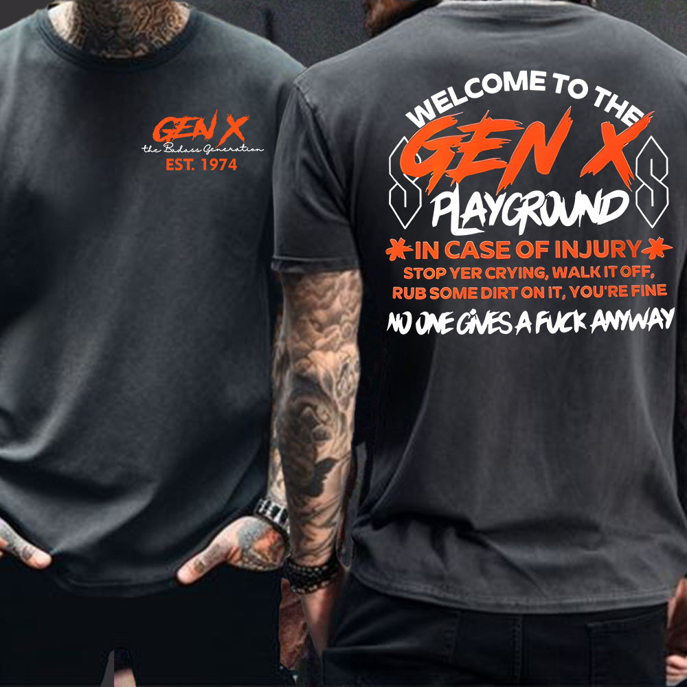 Custom Year Badass Gen X Playground T-shirt/Sweatshirt