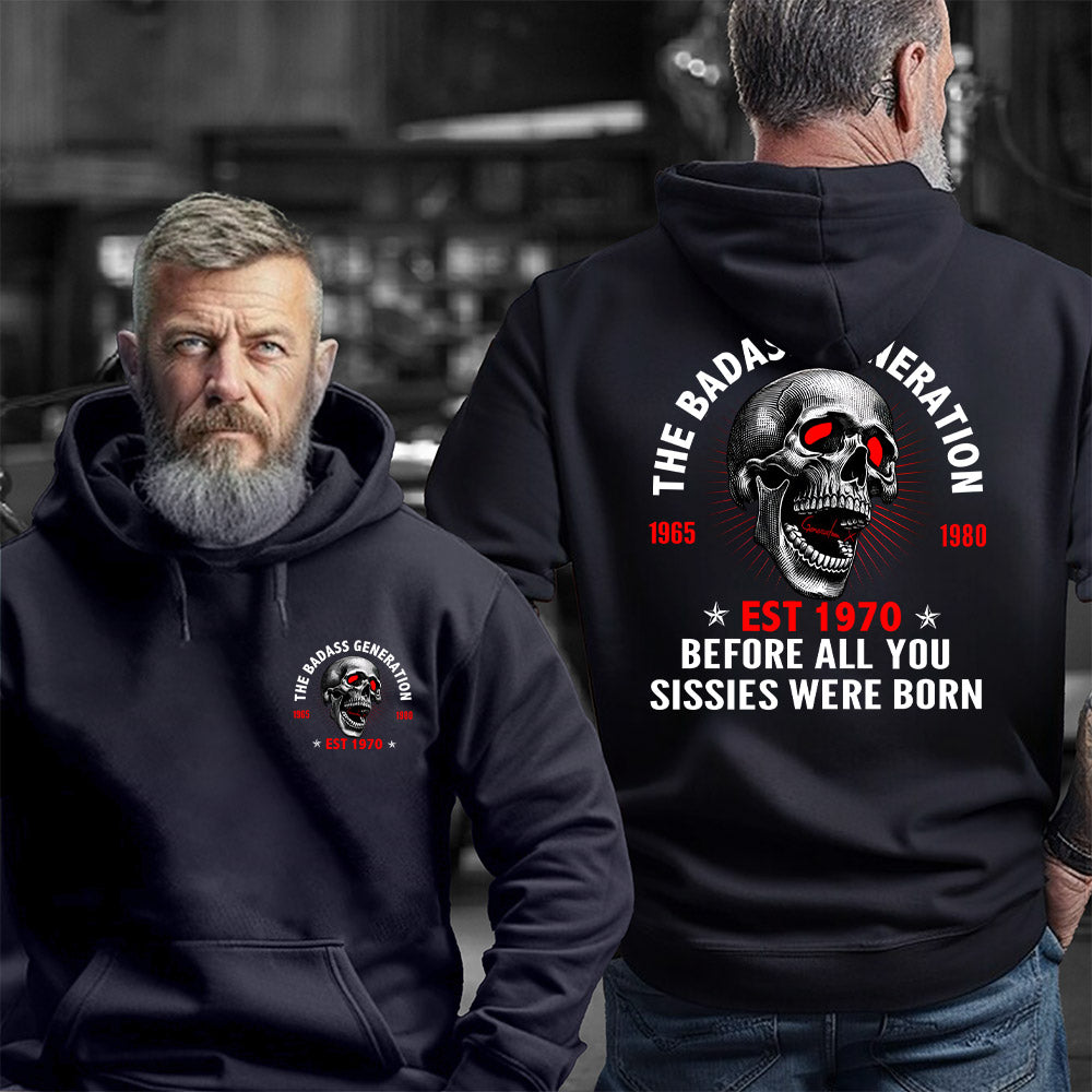 Gen X THE BADASS  GENERATION T-shirt, Unisex Comfort Hoodie, Custom Year Of Birth Sweatshirt
