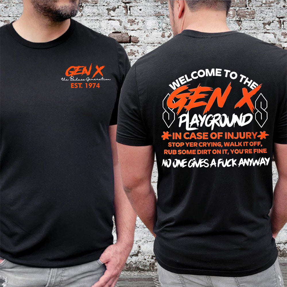 Custom Year Badass Gen X Playground T-shirt/Sweatshirt
