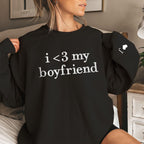 Embroidered "i love my girl/boyfriend" hoodie for couples,Personalized Couples Gifts.