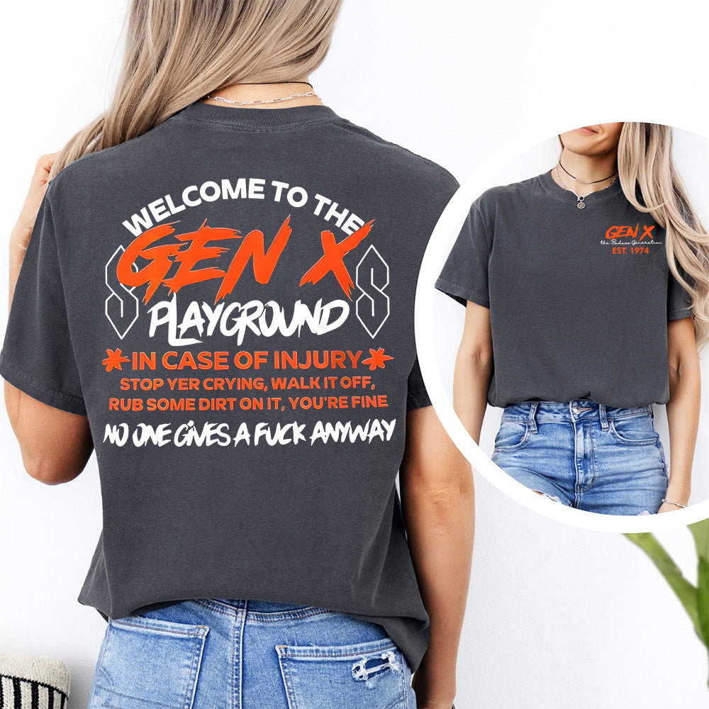 Custom Year Badass Gen X Playground T-shirt/Sweatshirt