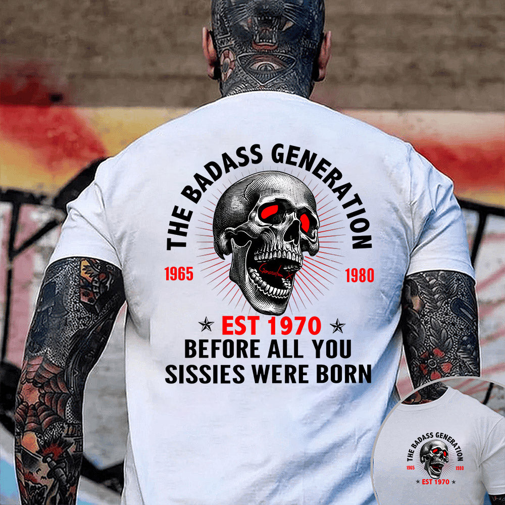 Gen X THE BADASS  GENERATION T-shirt, Unisex Comfort Hoodie, Custom Year Of Birth Sweatshirt