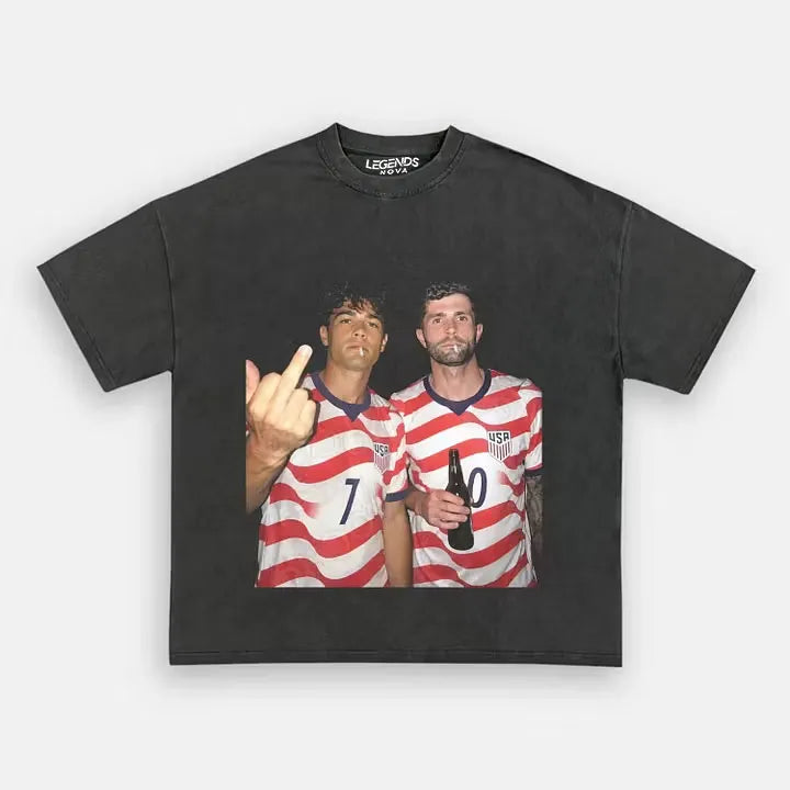 Giovanni Reyna & Christian Pulisic USA Soccer Style Tee 6