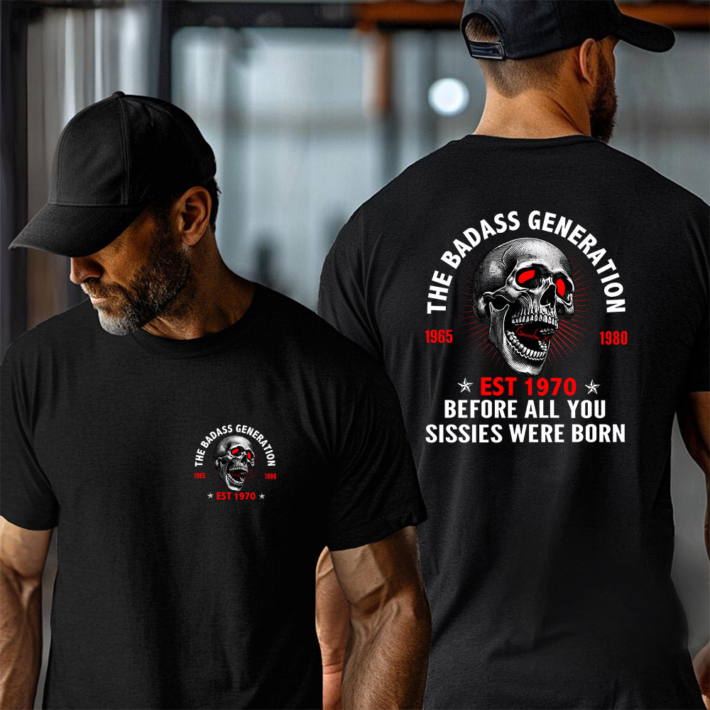 Gen X THE BADASS  GENERATION T-shirt, Unisex Comfort Hoodie, Custom Year Of Birth Sweatshirt