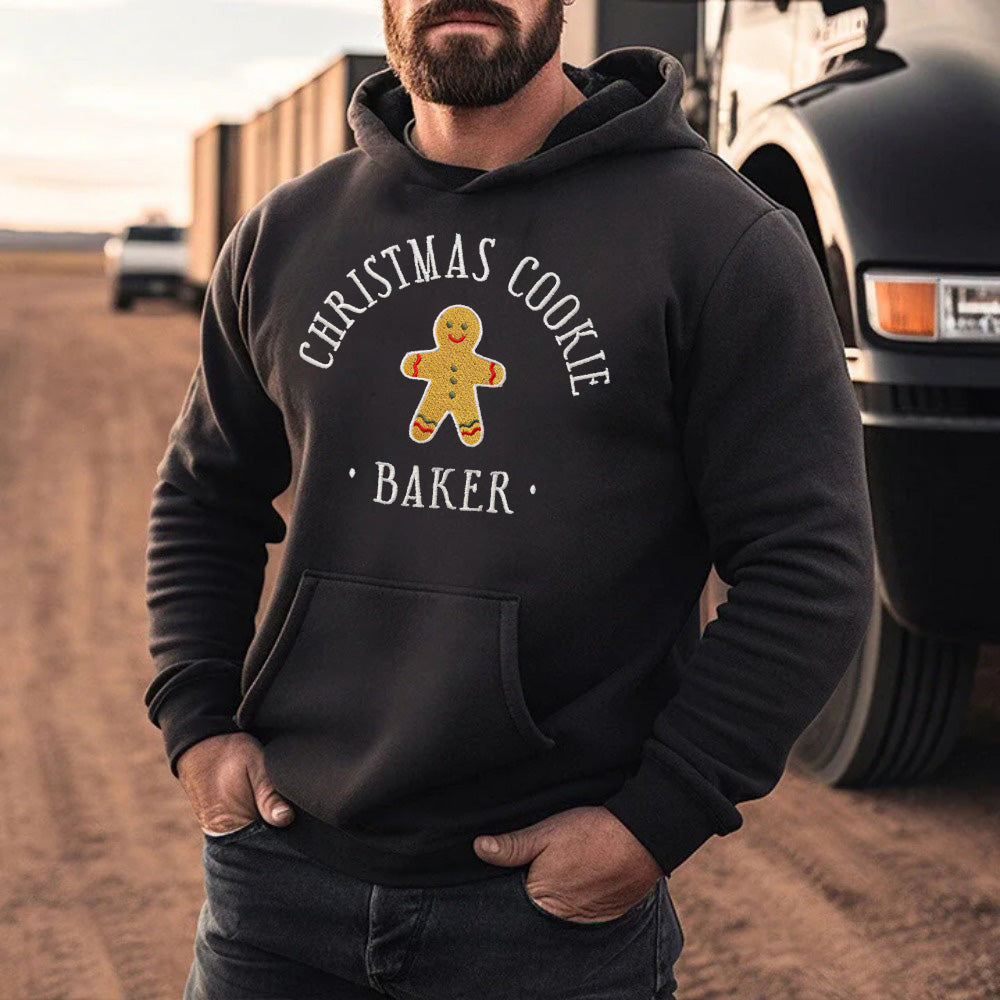 Christmas themed shirt,Christmas Embroidered Shirt,Personalized Couples Gifts,Gingerbread man cute shirt.