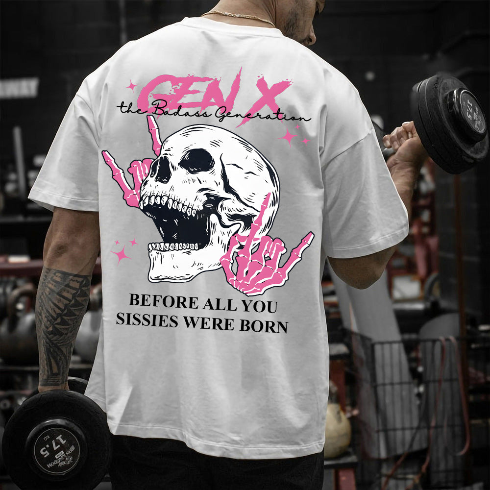 Double-Sided Generation X Custom Year Badass Generation T-shirt, Custom Year Of Birth Shirt, Generation X T Shirt
