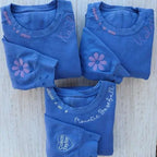 Vintage Custom Crew- Personalized Embroidered Hand Distressed Crew Neck Sweatshirt