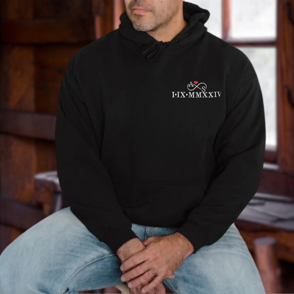 Personalised Roman Numerals and Eachothers Initials Into The Infinity Sign