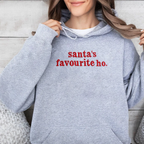 Christmas themed shirt,Christmas Embroidered Shirt, "santa's favourite ho."shirt.