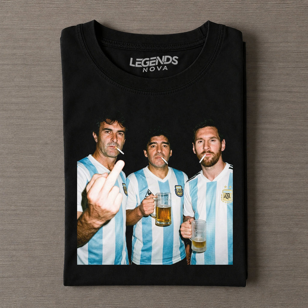 Mario Kempes & Diego Maradona & Lionel Messi Argentina Legends T-shirt