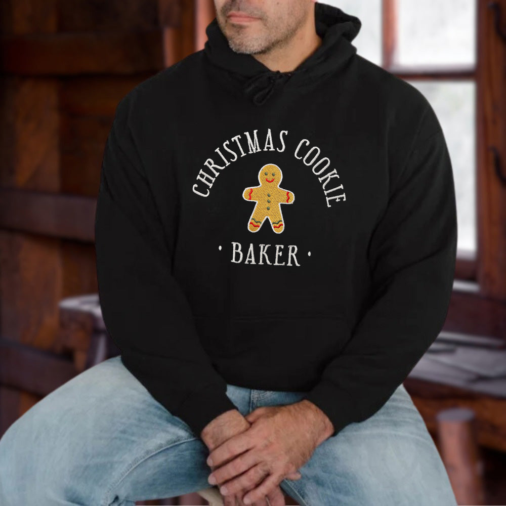 Christmas themed shirt,Christmas Embroidered Shirt,Personalized Couples Gifts,Gingerbread man cute shirt.