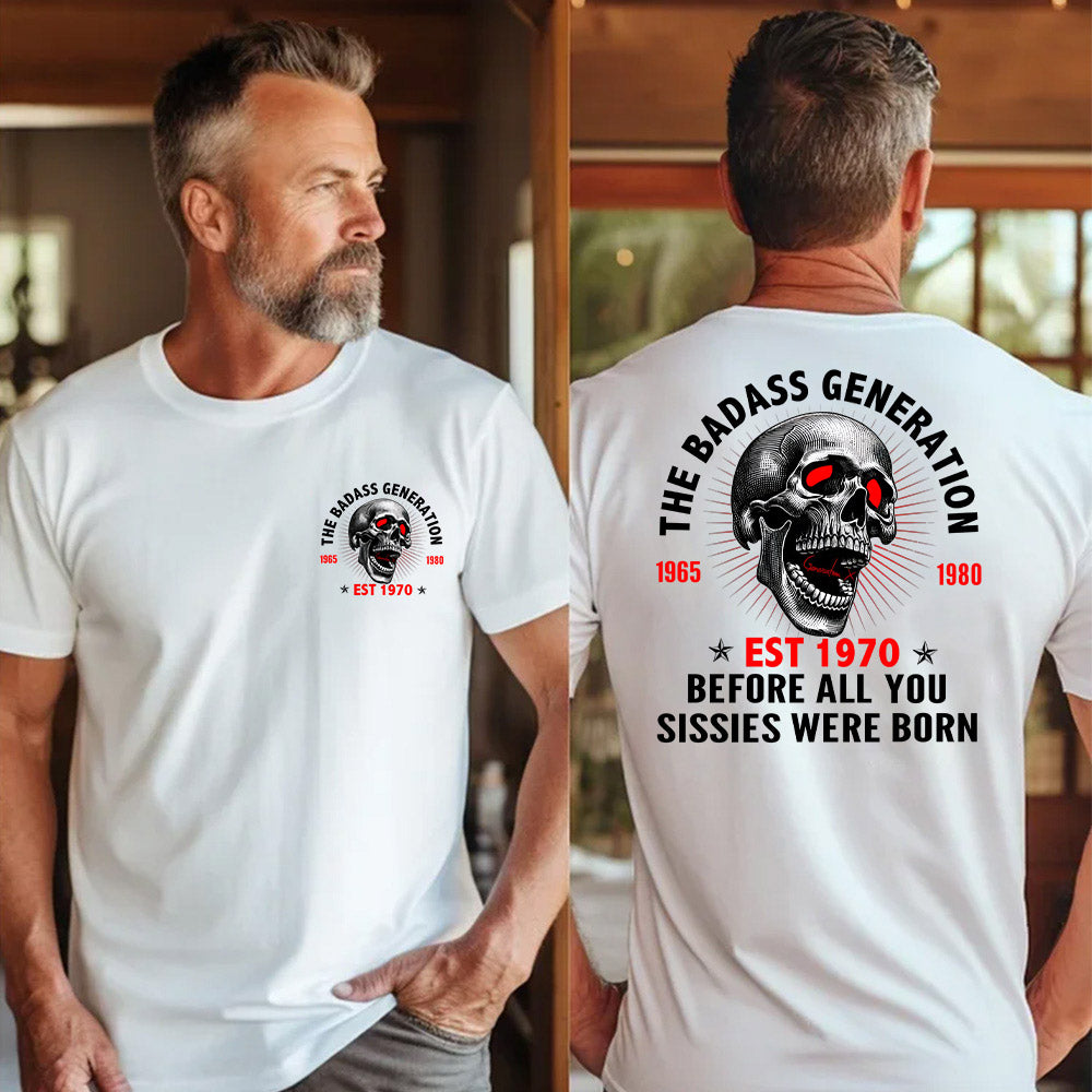 Gen X THE BADASS  GENERATION T-shirt, Unisex Comfort Hoodie, Custom Year Of Birth Sweatshirt
