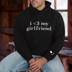 Embroidered "i love my girl/boyfriend" hoodie for couples,Personalized Couples Gifts.