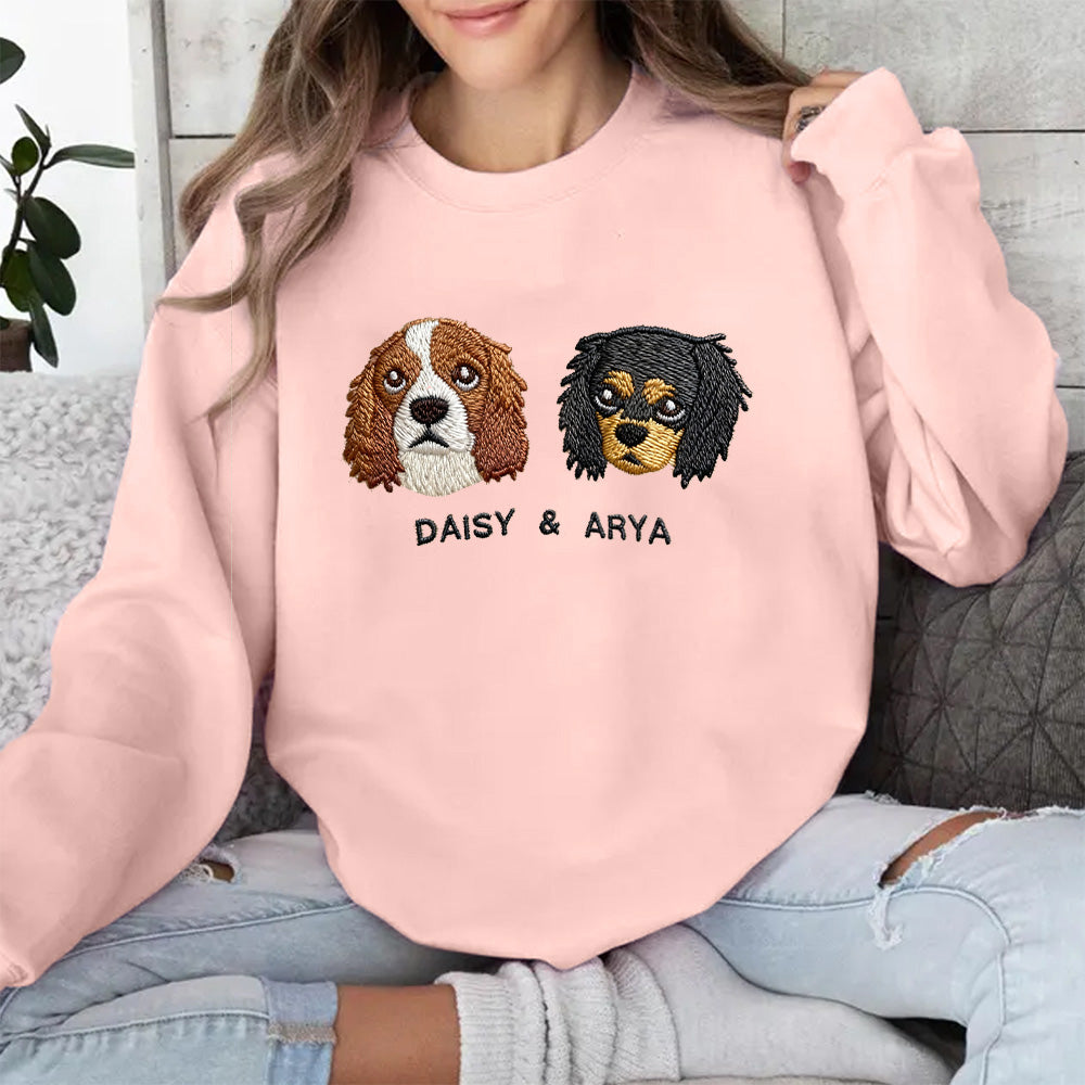 Embroidered Pet Portrait Organic Christmas Jumper