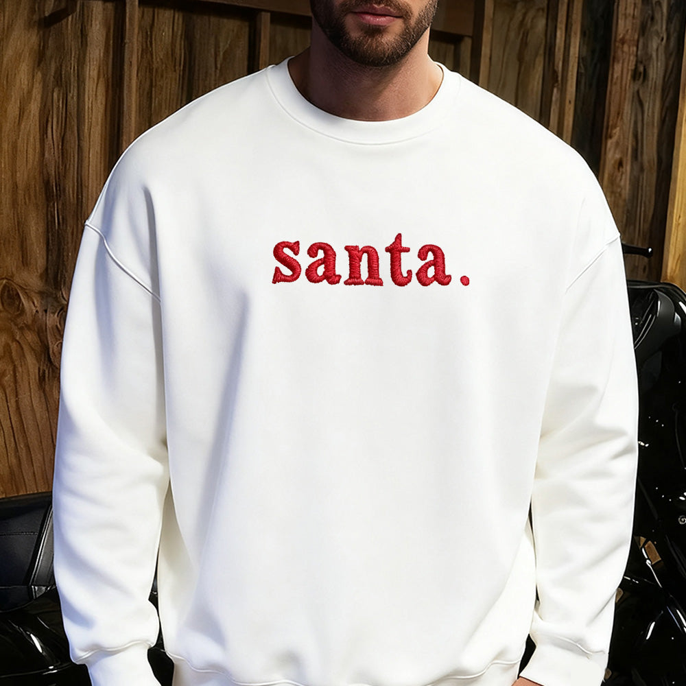 Christmas themed shirt,Christmas Embroidered Shirt, "santa's favourite ho."shirt.