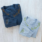 Vintage Custom Crew- Personalized Embroidered Hand Distressed Crew Neck Sweatshirt