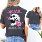 Double-Sided Generation X Custom Year Badass Generation T-shirt, Custom Year Of Birth Shirt, Generation X T Shirt