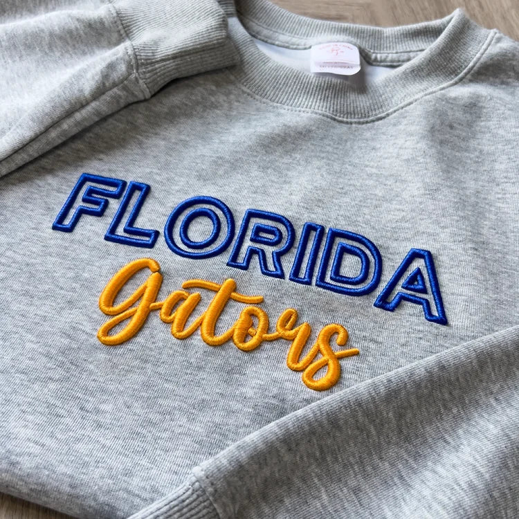 Custom 3D PUFF Embroidery College Team Sweatshirt