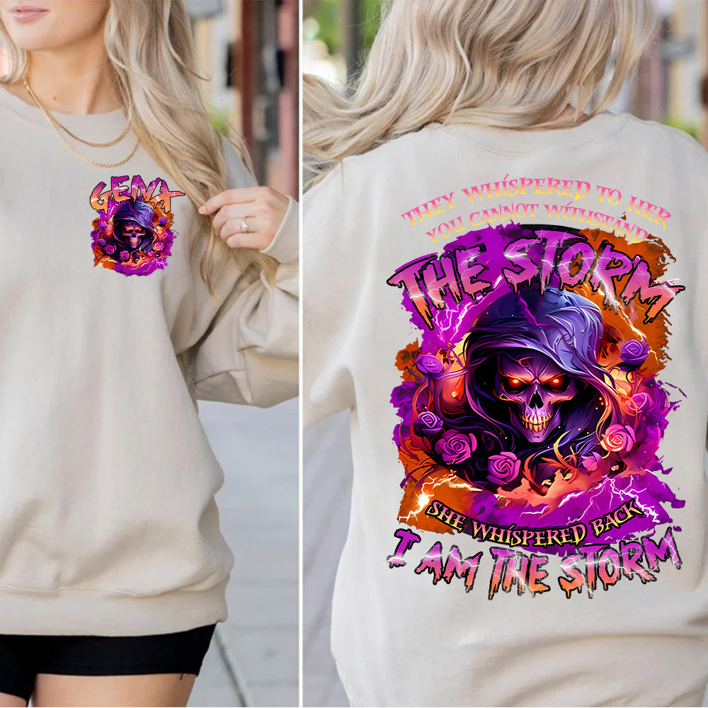 “They whispered, ‘You can’t withstand the storm.’ She whispered back, ‘I am the storm." shirt. Customize Gen X Shirt.