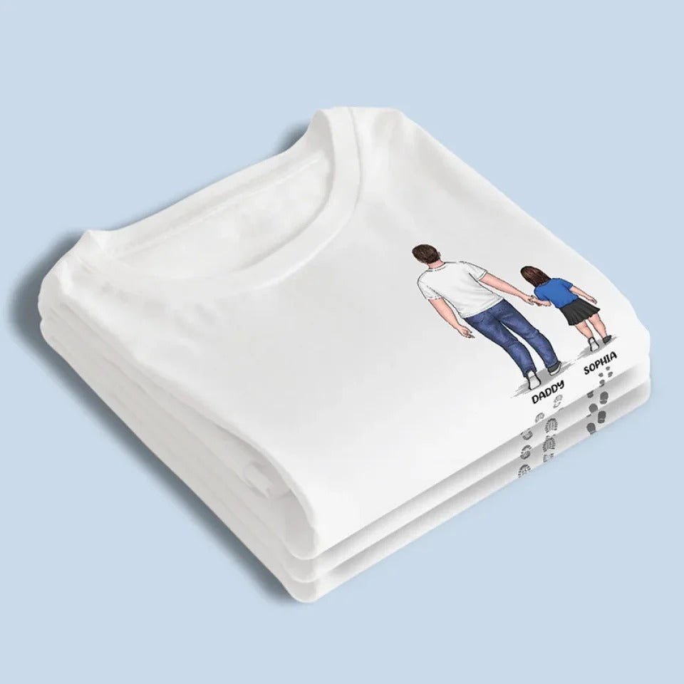 You Never Walk Alone - Family Personalized Custom Unisex T-shirt, Premium T-shirt, Hoodie - Father's Day, Birthday Gift For Dad