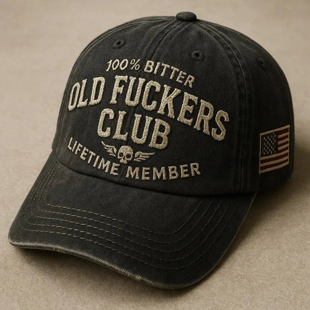 Custom Generation X Hat, Gen X Cap,"Old F*kers Club" GEN X Cap.