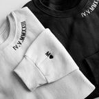 Personalized  Sweatshirt Embroidered Roman Numeral Date and Initial Unique Gift for Anniversary