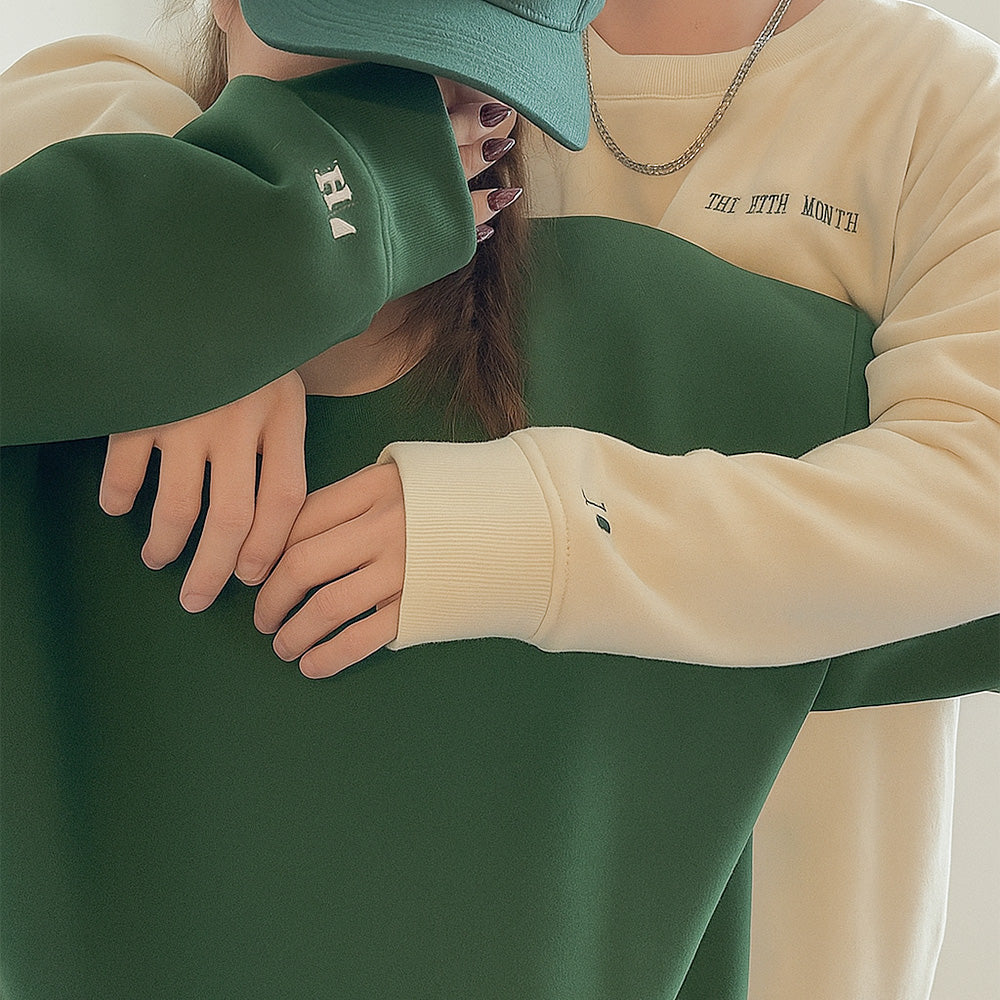 Cutest  Custom Embroidered Roman Numeral Date Couple's Sweatshirt