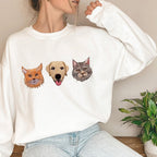 Embroidered Pet Portrait Organic Christmas Jumper